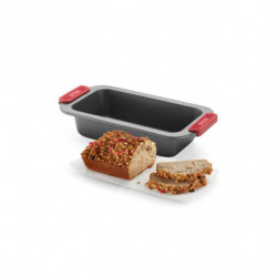 Lekue Baking Pan 1009446, 31x17x6.9 cm, Ceramic Non-Stick Coating, Carbon Steel, From +4°C to +240°C, Black/Red