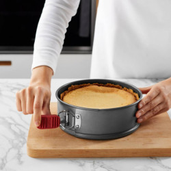 Lekue 1009474 Springform Pan, 20 cm diameter, Ceramic non-stick coating, Carbon steel, From +4°C to +240°C, Black/Red