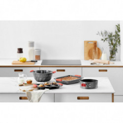 Lekue 1009474 Springform Pan, 20 cm diameter, Ceramic non-stick coating, Carbon steel, From +4°C to +240°C, Black/Red