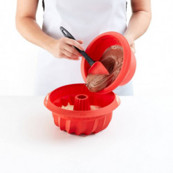 Lekue Baking Pan 1009480, Ø22x8 cm, 1 L, Platinum Silicone, -60°C to +220°C, Red