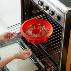 Lekue Baking Pan 1009480, Ø22x8 cm, 1 L, Platinum Silicone, -60°C to +220°C, Red