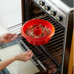 Форма за печене Lekue 1009483, Ø22 см, Платинен силикон, От -60°C до +220°C, Червен