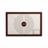 Lekue Rolling Mat 1009484, 60x40 cm, Measurement Markings, Silicone -20/+220°C, White/Brown