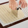Lekue Rolling Mat 1009484, 60x40 cm, Measurement Markings, Silicone -20/+220°C, White/Brown
