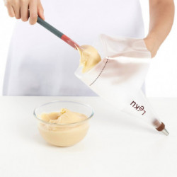 Lekue 1009491 Pastry Syringe Set with 3 Nozzles, Reusable, Polyurethane, 4–70°C, White