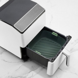 Lekue 1009495 Hot Air Fryer Basket, 25x25 cm, -20°C to +220°C, Silicone, BPA-Free, Gray