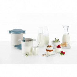 Lekue 1010155 Kefir and Yogurt Making Kit, 18.5 x 14.5 x 15.5 cm, -4 to 90°C, White/Blue