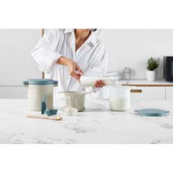 Lekue 1010155 Kefir and Yogurt Making Kit, 18.5 x 14.5 x 15.5 cm, -4 to 90°C, White/Blue