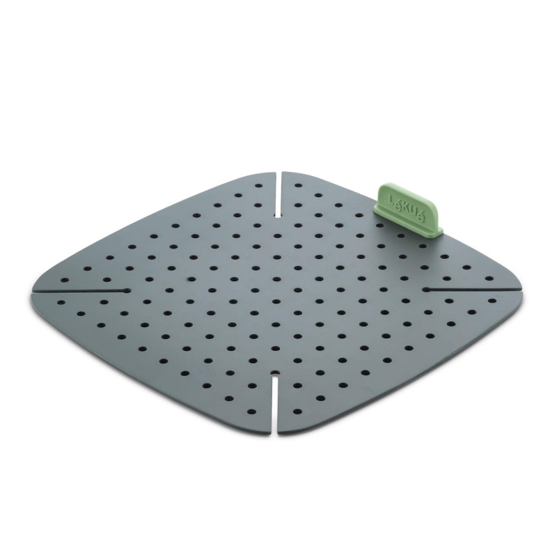 Pad cos pentru friteuze cu aer cald Lekue 1010156, 22x22 cm, -20/+220°C, Silicon, Gri