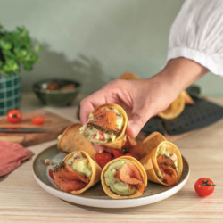 Pad cos pentru friteuze cu aer cald Lekue 1010156, 22x22 cm, -20/+220°C, Silicon, Gri