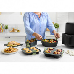 Lekue 1010156 Hot Air Fryer Baking Mat, 22x22 cm, -20/+220°C, Silicone, Gray