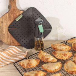 Подложка за печене във фритюрник с горещ въздух Lekue 1010156, 22x22 см, -20/+220°C, Силикон, Сив