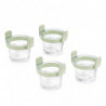 Set of 4 Lekue 1010157 Air Fryer Baking Cups, 10.5 x 9.5 cm, -20 to +220°C, Green