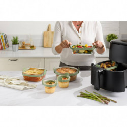 Set of 4 Lekue 1010157 Air Fryer Baking Cups, 10.5 x 9.5 cm, -20 to +220°C, Green