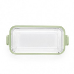 Set 2 forme de copt pentru cuptor si friteuze cu aer cald Lekue 1010158, Manere din silicon, Sticla borosilicata, Verde