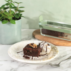 Set of 2 Lekue 1010158 Rectangular Baking Molds, For Deep Fryers, Silicone Handles, Borosilicate Glass, Green