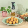 Set 2 forme de copt pentru cuptor si friteuze cu aer cald Lekue 1010158, Manere din silicon, Sticla borosilicata, Verde