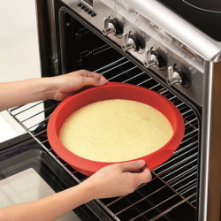 Форма за печене Lekue 1010161, Ø28 см, От -60 до +220C, Платинен силикон, Червен