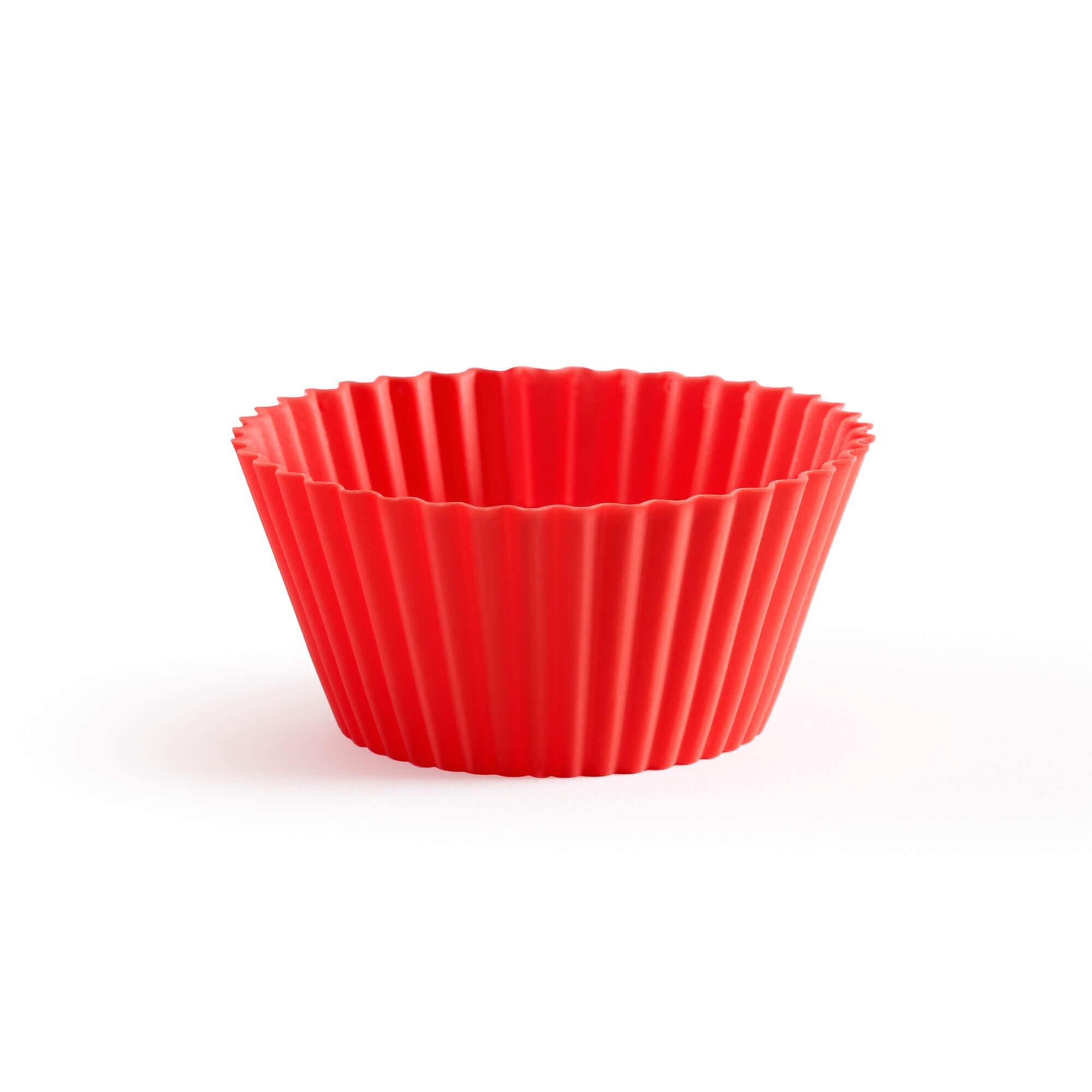 Set 6 forme pentru briose Lekue 1010163, Ø7 cm, -60°C/+220°C, Silicon platinat, Rosu