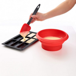 Lekue Baking Pan 1010165, 30x17.5x1.2 cm, 315 ml, -60 to +220°C, Platinum Silicone, Red