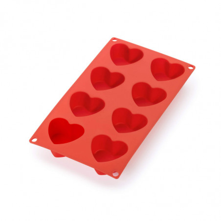 Lekue Baking Pan 1010172, 30x17.5x3.4 cm, 640 ml, -60 to +220°C, Platinum Silicone, Red