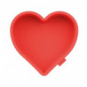 Lekue 1010173 Heart-Shaped Baking Pan, 24.2 x 22.9 x 4.4 cm, -60 to +220°C, Platinum Silicone, Red