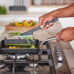 Lekue Kitchen Tongs 1010179, 28.2 cm, Scratch-resistant, 4/220°C, Flexible tip, Green