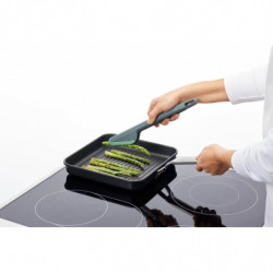 Κουζινικές λαβίδες Lekue 1010179, 28,2 cm, Αντιγρατσουνιστική, 4/220°C, Ευέλικτη άκρη, Πράσινο