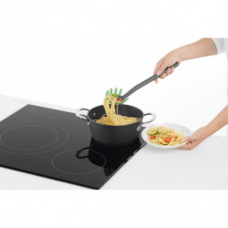 Lingura pentru spaghete Lekue 1010188, 32,8 cm, Rezistenta la zgarieturi, Orificii de scurgere, 4/220°C, Verde
