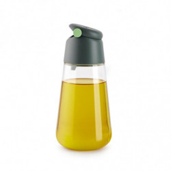 Lekue 1010190 Oil/Olive Oil Bottle, 8x17.4 cm, 400 ml, +4/+80°C, Smooth Pour, Glass, Green