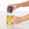 Lekue 1010190 Oil/Olive Oil Bottle, 8x17.4 cm, 400 ml, +4/+80°C, Smooth Pour, Glass, Green