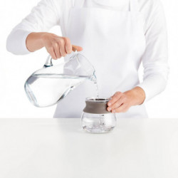 Infuzor pentru ceai Lekue 1010194, 500 ml, -20°C/+100°C, Sticla si silicon, Maro