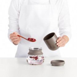 Lekue 1010194 Tea Infuser, 500 ml, Infuser, -20/+100 °C, Glass and Silicone, Brown