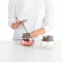 Lekue 1010194 Tea Infuser, 500 ml, Infuser, -20/+100 °C, Glass and Silicone, Brown