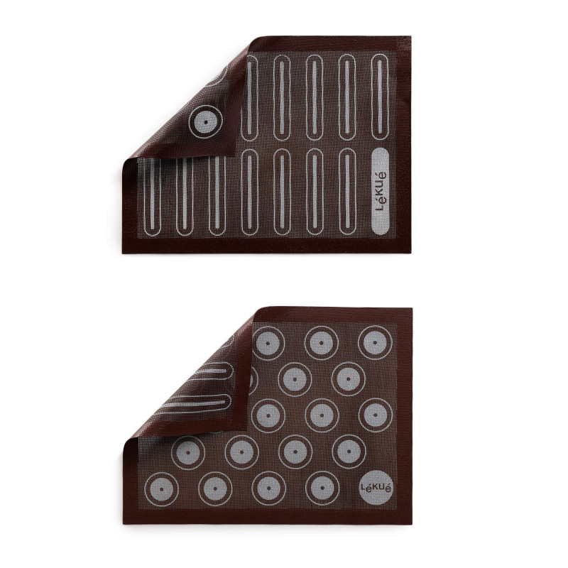 Plansa pentru copt Lekue 1010197, 40x30 cm, Silicon, Microperforatii, +4/220 °C, Negru