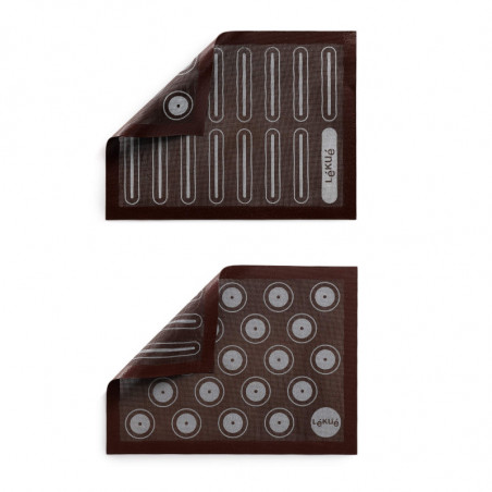 Plansa pentru copt Lekue 1010197, 40x30 cm, Silicon, Microperforatii, +4/220 °C, Negru