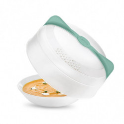 Capac protectie pentru cuptorul cu microunde Lekue 1010203, Ø24,5 cm, +4°C/+220°C, Verde