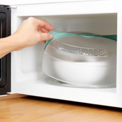 Lekue 1010203 Microwave Cover to Protect Against Splatters, Ø24.5 cm, 4/220°C, Green