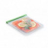 Lekue 1010207 Storage and Freezing Bag, 21.5 x 24.5 cm, 1.5 L, Platinum Silicone, -20°C/+80°C, Green