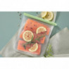 Lekue 1010207 Storage and Freezing Bag, 21.5 x 24.5 cm, 1.5 L, Platinum Silicone, -20°C/+80°C, Green
