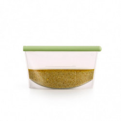 Lekue 1010208 Storage and Freezing Bag for Liquids and Food, 500 ml, Silicone, Spill-proof, Labeling Area, Multifunctional, -60/+220°C, Green