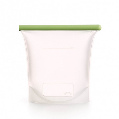 Lekue 1010210 Storage and Freezing Bag for Liquids and Food, 1.5 L, Silicone, Spill-Proof, Labeling Area, Multifunctional, -60/+220°C, Green