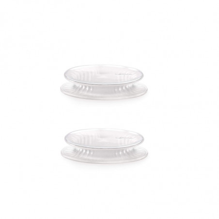 Set 2 capace depozitare Lekue 2 1010211, Ø8,5 cm, Silicon platinat, -60°C/+220°C, Transparent