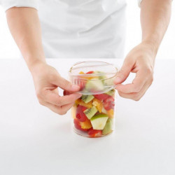 Lekue 2 Storage Lid Set 1010211, Ø8.5 cm, Platinum Silicone, -60°C/+220°C, Clear