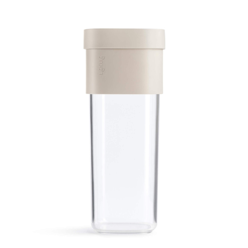 Lekue Beige 1010218 Storage Jar with Additional Lid, 1.35–1.6 L, Polypropylene, -15/+80°C, Beige