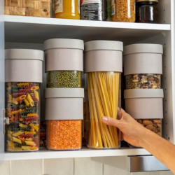 Lekue Green 1010219 Storage Jar with Additional Lid, 1.35–1.6 L, Polypropylene, -15/+80°C, Green