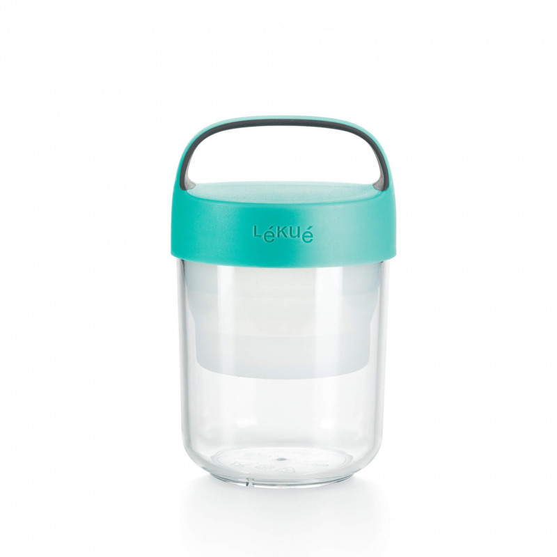 Купичка с отделения Lekue On The Go Turquoise 400ml