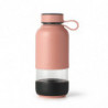 Lekue On The Go 1010228 Bottle with Built-in Filter, 500 ml, Borosilicate Glass, -20°C/+60°C, Coral