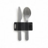 Lekue On The Go 1010231 Cutlery Set, 3 pieces, -20°C / +100°C, Stainless Steel, Black