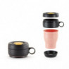 Lekue On The Go 1010233 Collapsible Cup, 350 ml, -20/+100°C, Airtight seal and leak-proof, Coral